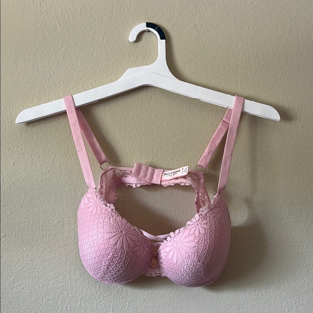 Juicy Couture Pink Push Up Lace Bra